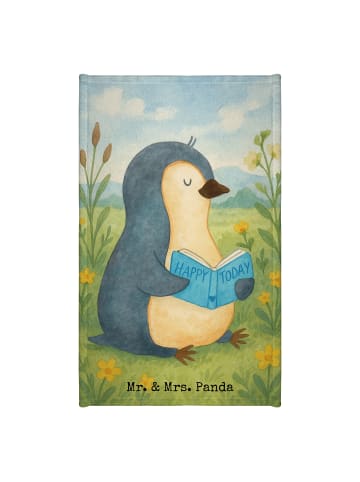 Mr. & Mrs. Panda Gästehandtücher Pinguin Buch Design ohne Spruch in Weiß