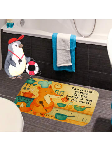 Mr. & Mrs. Panda Badematte Fuchs Koch Design mit Spruch in Weiß