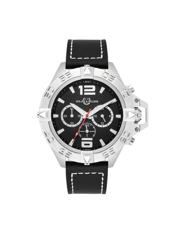 Spears & Walker Quarzuhr Varus II Echtleder in schwarz