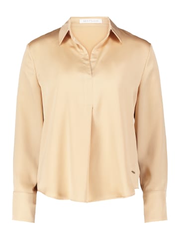 BETTY & CO Satin-Bluse unifarben in beige