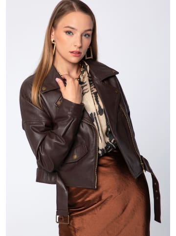 Wittchen Natural leather jacket in Dark brown