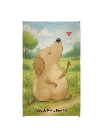 Mr. & Mrs. Panda Gästehandtücher Hund Liebe Design ohne Spruch in Weiß