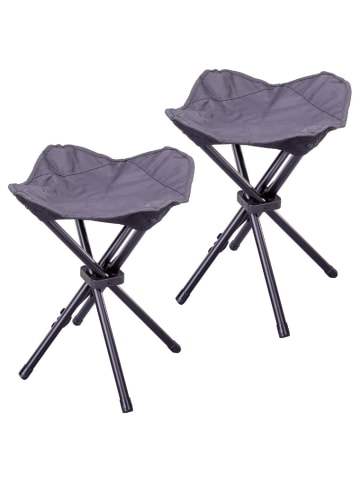 VCM  2er Set Sitzhocker Falthocker klappbar schwarz in Schwarz