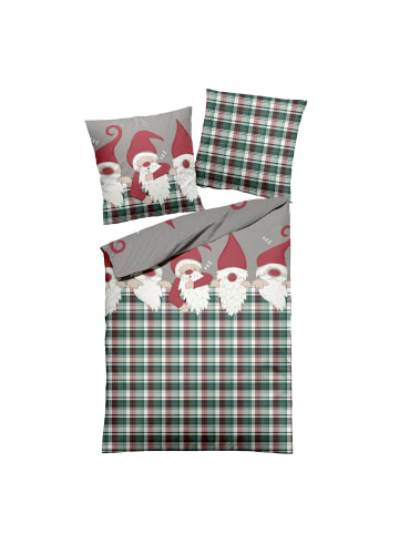 Traumschlaf Bettwäsche Wichtel in grün rot