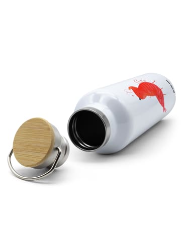 Mr. & Mrs. Panda Wasserflasche Garnele Franzose ohne Spruch in Weiß