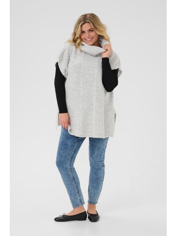 KAFFE curve Poncho KCmala Loose fit in Grey Melange