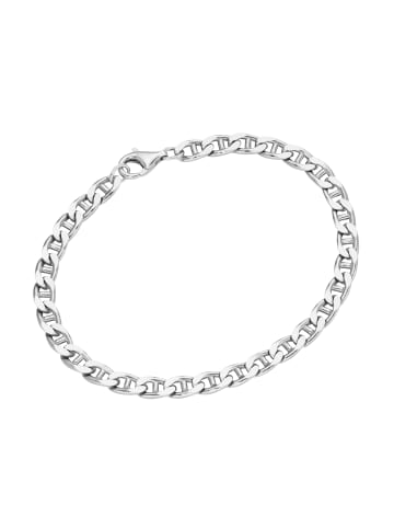 Smart Jewel Armband Stegpanzerkette Diamantiert, Massiv in Silber