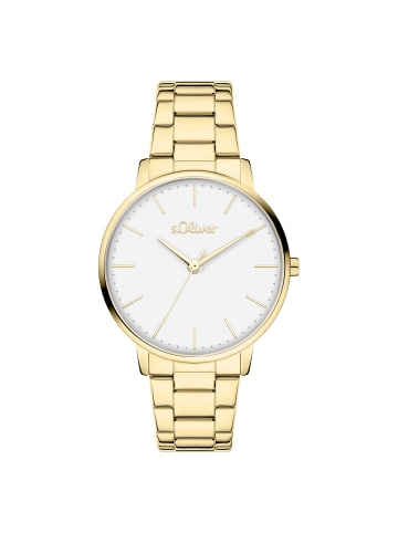 s.Oliver Armbanduhr Modern und zeitlos in gold