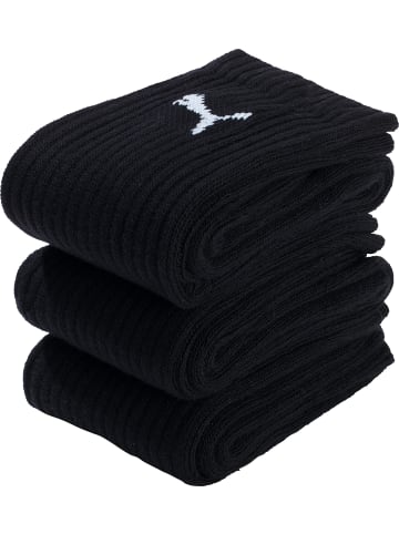 Puma Socks Baumwolle Unisex-Sport-Socken 3 Paar in schwarz