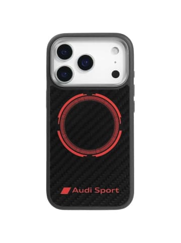 Audi Sport Handyhülle iPhone 17 18 Pro Max Stoßabsorbierend schwarz Carbon