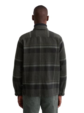 Marc O'Polo Overshirt in multi/ dark grey melange