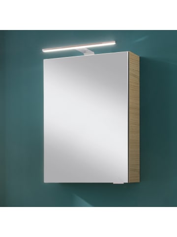 Fackelmann LED-Spiegelschrank SBC in hellbraun-40(B)x68(H)x15,3(T)cm