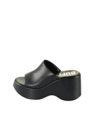 Buffalo Joy Mule Plateau Sandale in Schwarz