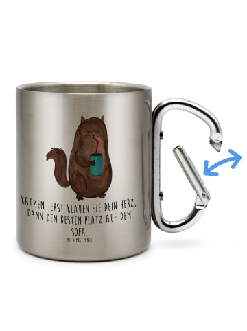 Mr. & Mrs. Panda Teetasse Katze Dose mit Spruch in Silber