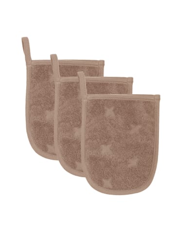 müsli Waschhandschuh 3er-Pack in Walnut