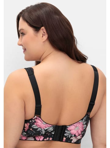 sheego BH ohne Bügel in schwarz-bedruckt