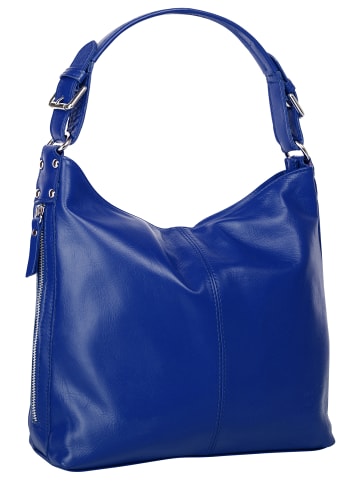 Samantha Look Handtasche echt Leder in blau