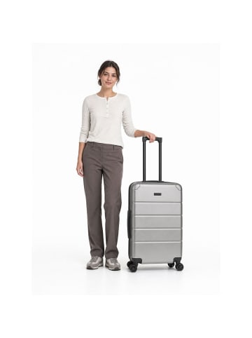 Police Dublin 4 Rollen Trolley M 64 cm mit Dehnfalte in grey taupe