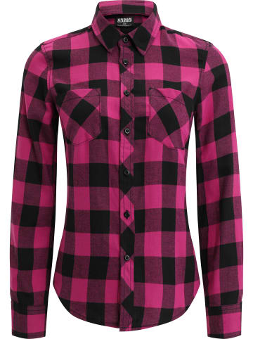 Urban Classics Long Sleeve Shirt in wildviolet/black