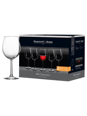 Ritzenhoff & Breker 6er Set Rotweingläser Vio 430 ml in transparent