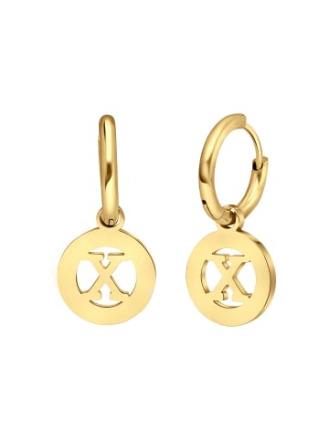 Lucardi Ohrringe "Buchstabe X" Rund