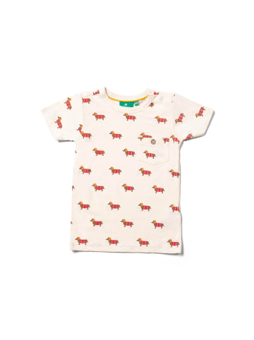 Little Green Radicals Kurzarm-T-Shirt in Creme