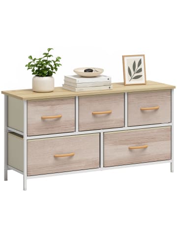 HOMCOM Kommode-100L x 30B x 51,5H cm-Weiß