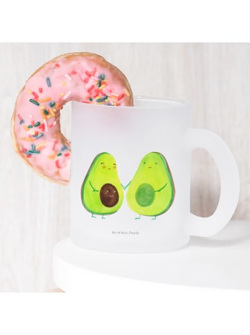 Mr. & Mrs. Panda Glas Avocado Pärchen ohne Spruch in Transparent