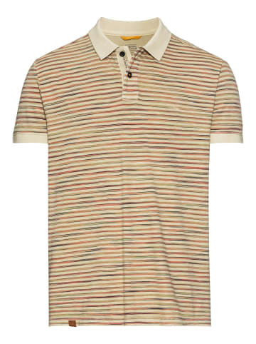 Camel Active Jersey Poloshirt mit Multicolour-Streifen in Beige