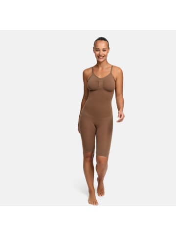 CFAB Figurformender Body mit Shorts in Karamell