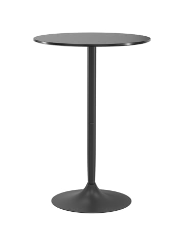 HOMCOM Bartisch-Ø70 x 102H cm-Schwarz