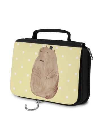 Mr. & Mrs. Panda Kosmetiktasche Murmeltier ohne Spruch in Gelb Pastell