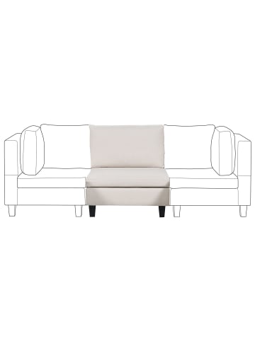 Beliani Sofaelement UNSTAD in Beige/Schwarz - (W) 76 x (H) 72 x (L) 76 cm