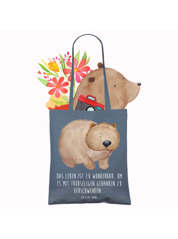 Mr. & Mrs. Panda ToteBag Wombat mit Spruch in Indigo Blue
