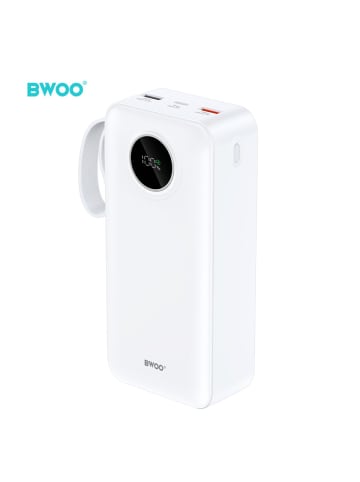 Wisam BWOO 22,5W 30000 mAh Powerbank mit LCD-Bildschirm, weiß