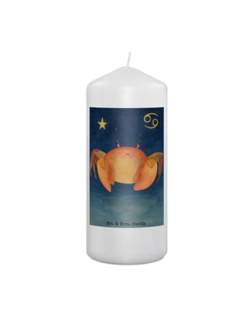 Mr. & Mrs. Panda Wachskerze Sternzeichen Krebs Design ohne Spruch in Weiß