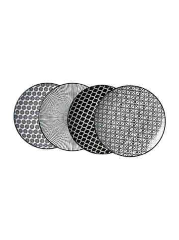 Ritzenhoff & Breker 4er Set Dessertteller Takeo ø 21,5 cm in schwarz-weiß