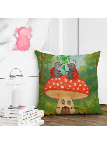 Mr. & Mrs. Panda Kissen 40x40 Marienkäfer Fliegenpilz Design ohn... in Weiß