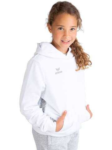 erima Kinder Essential Team Kapuzensweat in weiß/monument grey