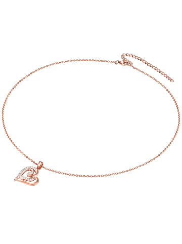 Rafaela Donata Halskette Herz aus Sterling Silber mit Zirkonia in roségold