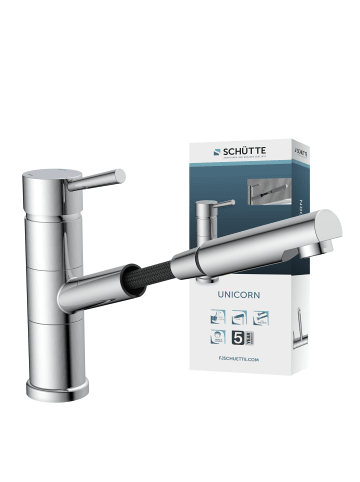 Franz Joseph Schütte UNICORN Spültischarmatur, Chrom, mit herausziehbarem Auslauf