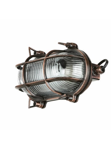 Licht-Erlebnisse Außen Wandlampe (B)21 x (H)13 cm in Kupfer Antik