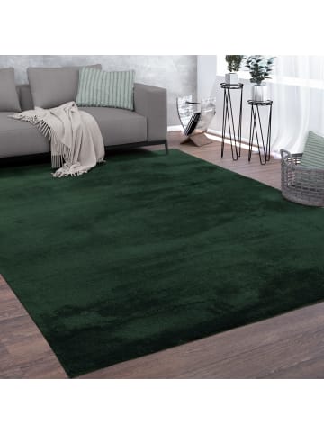 KADIMA DESIGN Teppich Kurzflor waschbar Unifarben Wohnzimmer in Grün