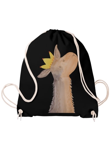 Mr. & Mrs. Panda gymnastiktasche Lamakopf König ohne Spruch in Schwarz