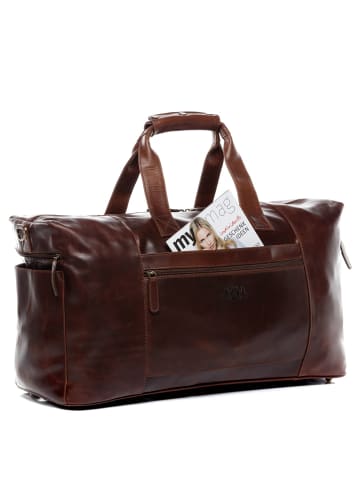 SID & VAIN Leder-Reisetasche Leder Weekender Unisex BRISTOLSIDE in braun