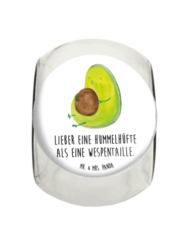 Mr. & Mrs. Panda keksdose glas Avocado Pfeifen mit Spruch in Weiß