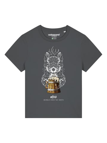 wat? Apparel T-Shirt [#afts] Eichhörnchen in Grau