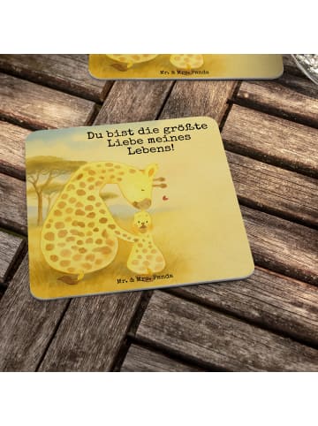 Mr. & Mrs. Panda Bierdeckel Giraffe Kind Design mit Spruch in Weiß