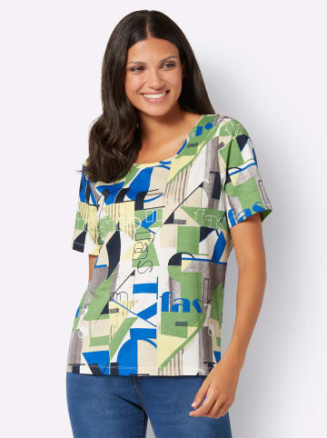 Sieh an! Kurzarmshirt in marine-apfel-bedruckt