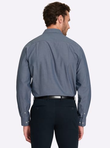 WITT WEIDEN Langarmhemd in rauchblau-meliert